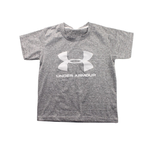 A Grey Short Sleeve T Shirts from Under Armour in size 6T for boy. (Front View)