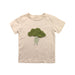 A White Short Sleeve T Shirts from Mimi Mono in size 4T for girl. (Front View)