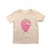 A Beige Short Sleeve T Shirts from Mimi Mono in size 4T for girl. (Front View)