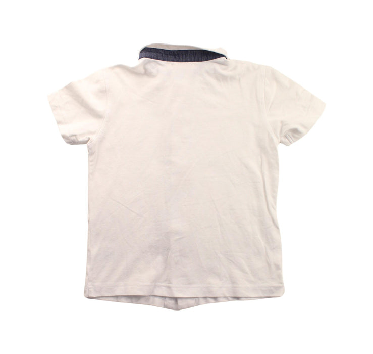 A White Short Sleeve Shirts from Momonittu in size 8Y for boy. (Back View)