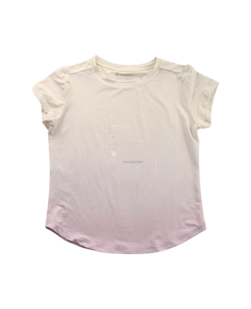 A White Short Sleeve T Shirts from Moody Tiger in size 6T for girl. (Front View)