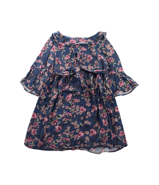 A Blue Long Sleeve Dresses from Lil' Lemons in size 6T for girl. (Front View)