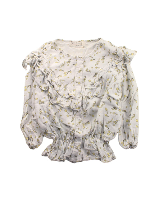 A White Cardigans from Lil' Lemons in size 6T for girl. (Front View)