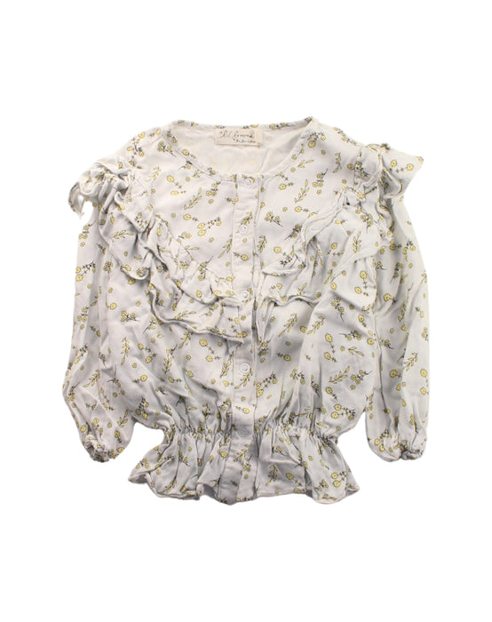 A White Cardigans from Lil' Lemons in size 6T for girl. (Front View)