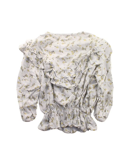 A White Cardigans from Lil' Lemons in size 6T for girl. (Back View)