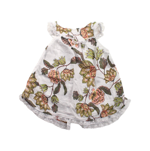 A White Sleeveless Dresses from Lil' Lemons in size 6T for girl. (Front View)