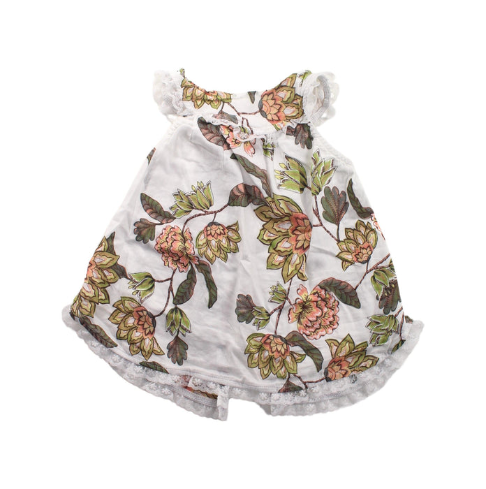 A White Sleeveless Dresses from Lil' Lemons in size 6T for girl. (Front View)