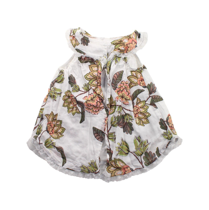 A White Sleeveless Dresses from Lil' Lemons in size 6T for girl. (Back View)