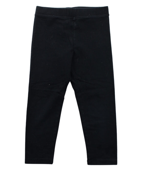 A Black Leggings from Crewcuts in size 6T for girl. (Front View)