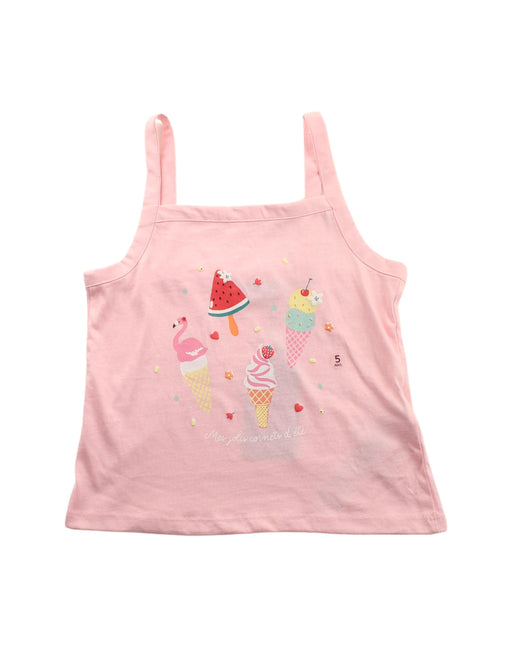 A Pink Sleeveless T Shirts from Sergent Major in size 5T for girl. (Front View)