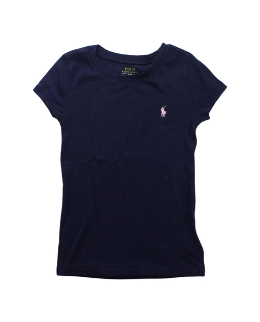 A Blue Short Sleeve T Shirts from Polo Ralph Lauren in size 5T for girl. (Front View)