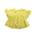 A Yellow Short Sleeve Tops from Velveteen in size 5T for girl. (Front View)