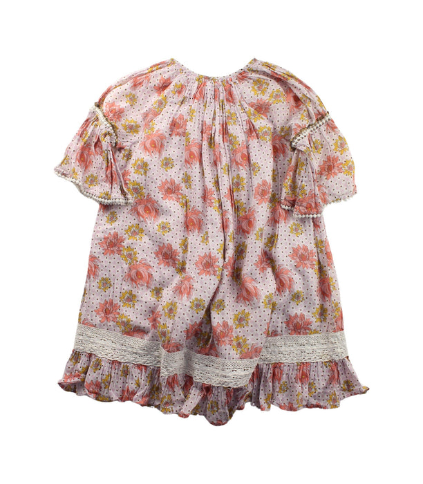 A White Short Sleeve Dresses from Velveteen in size 5T for girl. (Back View)