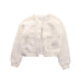 A White Cardigans from The Little White Company in size 4T for girl. (Front View)