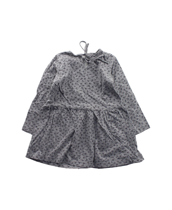 A Grey Long Sleeve Dresses from Siseo Olive in size 4T for girl. (Back View)