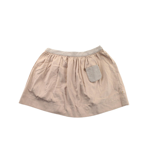 A Beige Short Skirts from Les Enfantines in size 6T for girl. (Front View)