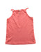 A Orange Sleeveless T Shirts from Les Enfantines in size 6T for girl. (Front View)