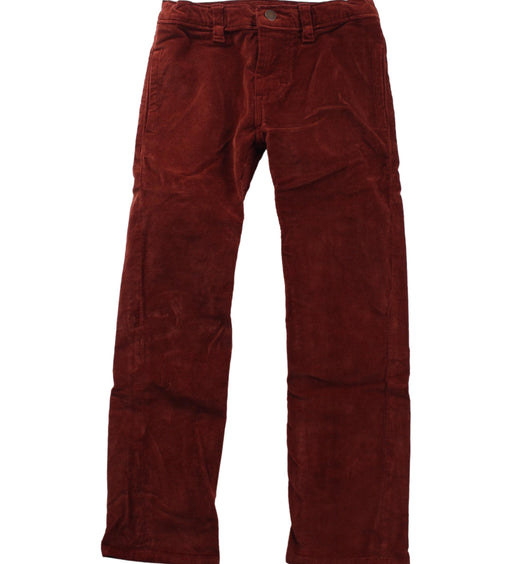 A Red Casual Pants from Les Enfantines in size 6T for boy. (Front View)