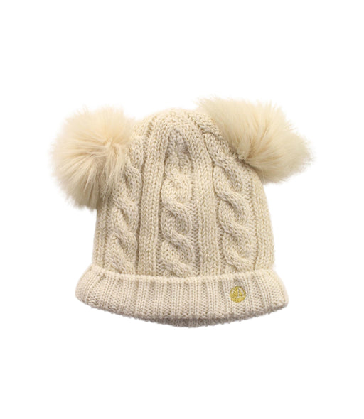 A Ivory Winter Hats from Petit Bateau in size O/S for neutral. (Front View)