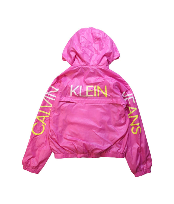 A Multicolour Lightweight Jackets from Calvin Klein in size 6T for girl. (Back View)