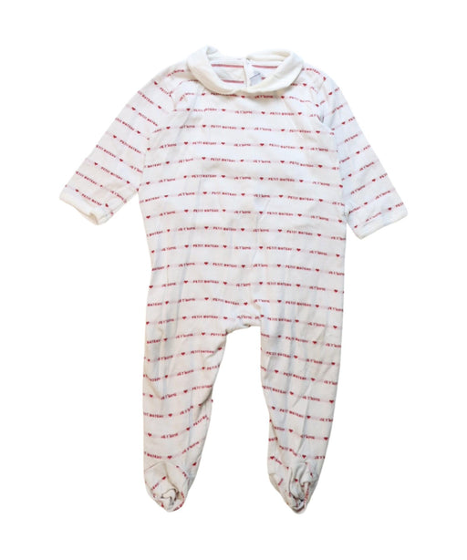 A Red Onesies from Petit Bateau in size 6-12M for neutral. (Front View)