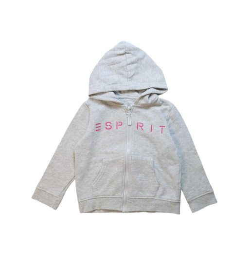 A Grey Zippered Sweatshirts from ESPRIT in size 2T for girl. (Front View)