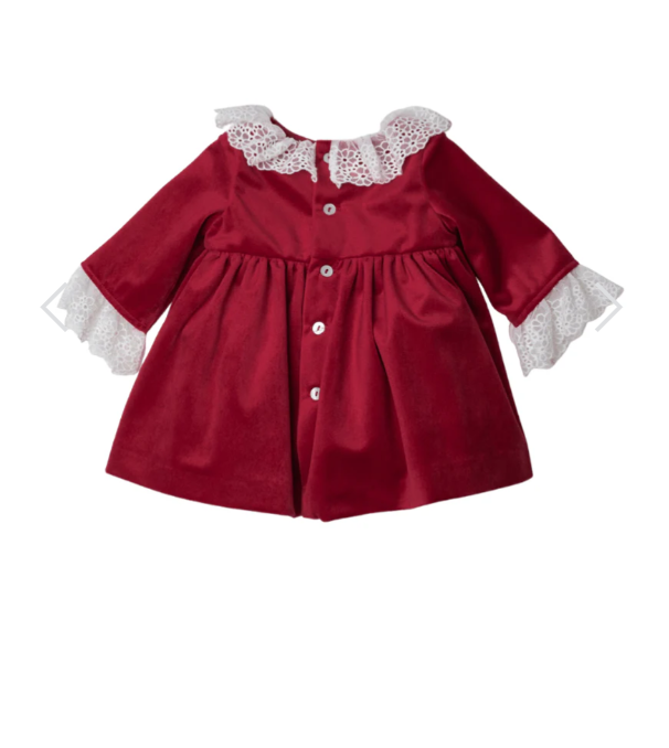 A Red Long Sleeve Dresses from Fina Ejerique in size 12-18M for girl. (Back View)
