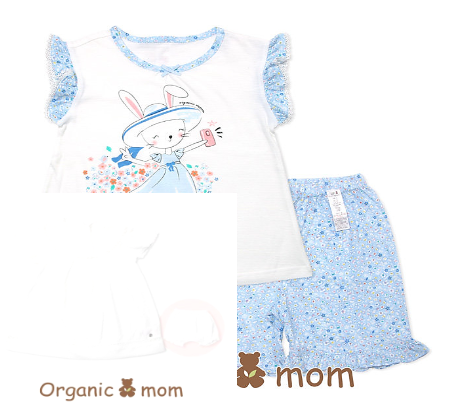 A White Shorts Sets from Organic Mom in size 14Y for girl. (Front View)