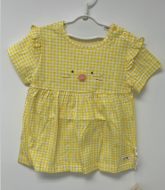A Yellow Short Sleeve Tops from Organic Mom in size 3T for girl. (Front View)