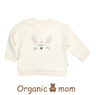 A White Crewneck Sweatshirts from Organic Mom in size 2T for girl. (Front View)