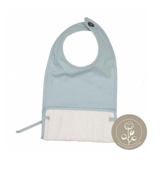 A Teal Bibs from Fabelab in size O/S for neutral. (Front View)
