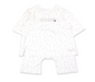 A White Pyjama Sets from Organic Mom in size 3T for girl. (Front View)