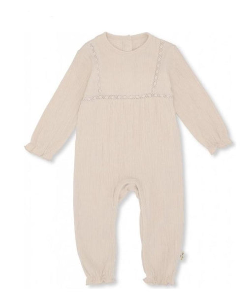A Pink Long Sleeve Jumpsuits from Konges Sløjd in size 6-12M for girl. (Front View)