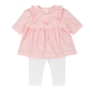 A Pink Leggings Sets from Happyland in size 12-18M for girl. (Front View)