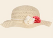 A White Sun Hats from Happyland in size O/S for girl. (Front View)