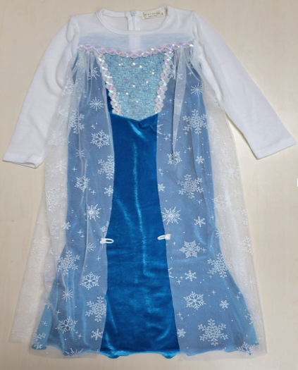 A Blue Halloween Costumes from Organic Mom in size 6T for girl. (Front View)