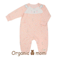 A Pink Long Sleeve Jumpsuits from Organic Mom in size 12-18M for girl. (Front View)