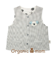 A White Vests from Organic Mom in size 18-24M for neutral. (Front View)