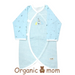 A Blue Short Sleeve Rompers from Organic Mom in size 0-3M for neutral. (Front View)