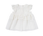 A Ivory Sleeveless Dresses from Happyland in size 6-12M for girl. (Front View)