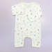 A Ivory Long Sleeve Rompers from Organic Mom in size 0-3M for boy. (Front View)