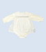 A Ivory Long Sleeve Bodysuits from Organic Mom in size 6-12M for girl. (Front View)