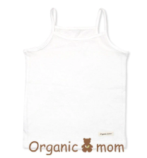 A White Sleeveless T Shirts from Organic Mom in size 3T for girl. (Front View)