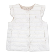 A Beige Outerwear Vests from Organic Mom in size 18-24M for girl. (Front View)