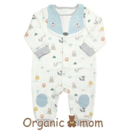 A Ivory Long Sleeve Jumpsuits from Organic Mom in size 6-12M for boy. (Front View)