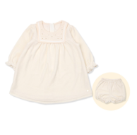 A Yellow Dress Sets from Organic Mom in size 5T for girl. (Front View)