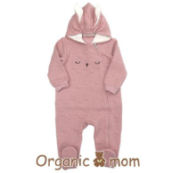 A Pink Onesies from Organic Mom in size 6-12M for girl. (Front View)
