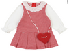 A Red Long Sleeve Dresses from Happyland in size 18-24M for girl. (Front View)