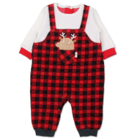 A Red Long Sleeve Jumpsuits from Organic Mom in size 0-3M for neutral. (Front View)