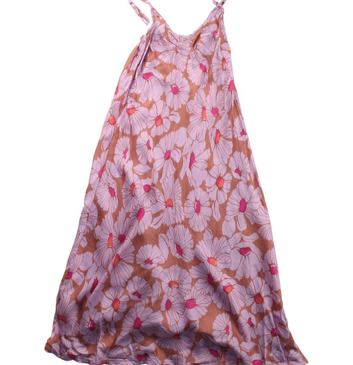 A Purple Sleeveless Dresses from Excuse My French in size 4T for girl. (Front View)